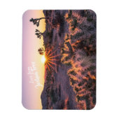 Paarse Oranje Cholla Cactus Joshua Tree Sunset Magneet (Verticaal)