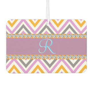 Paarse Oranje diamanten Chevron Luchtverfrisser