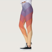Paarse, oranje en blauwe kleurrijke pastelbogen leggings (Links)