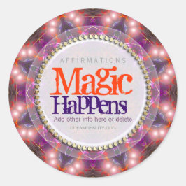 Paarse Oranje Gloed Magic maakt aangepaste Sticker