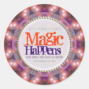 Paarse Oranje Gloed Magic maakt aangepaste Sticker