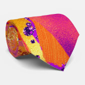 Paarse Oranje huwelijksdatum Stropdas (Opgerold)