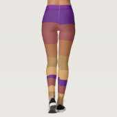 Paarse & Oranje kleurrijke woestijn Leggings (Achterkant)