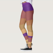 Paarse & Oranje kleurrijke woestijn Leggings (Links)