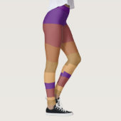 Paarse & Oranje kleurrijke woestijn Leggings (Rechts)