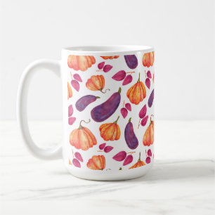 PAARSE & ORANJE POMPOENEN & AUBERGINES KOFFIEMOK