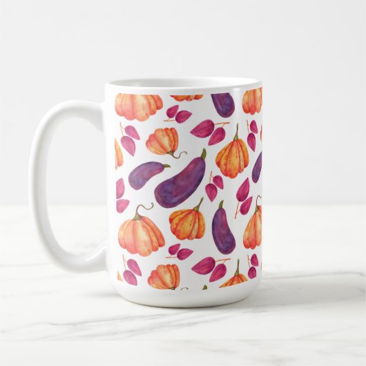 PAARSE & ORANJE POMPOENEN & AUBERGINES KOFFIEMOK (Links)