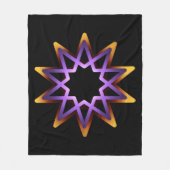 Paarse Oranje sterflessymbool Fleece Deken (Voorkant)