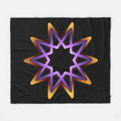 Paarse Oranje sterflessymbool Fleece Deken (Voorkant (Horizontaal))