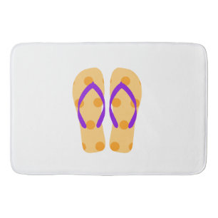 Paarse Oranje Teenslippers Bath Mat