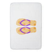 Paarse Oranje Teenslippers Bath Mat (Voorkant Verticaal)