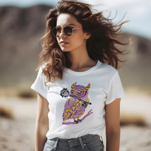 Paarse oranjehoenders t-shirt