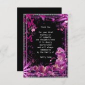 Paarse Orchid Bedankkaart (Voorkant / Achterkant)