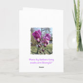 Paarse Orchid Kaart (Achterkant)