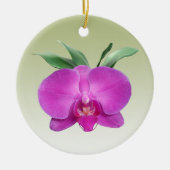 Paarse Orchid Keramisch Ornament (Voorkant)