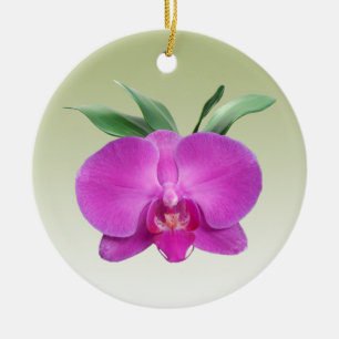 Paarse Orchid Keramisch Ornament