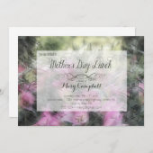 Paarse Orchid Moederdag Lunch Uitnodiging (Voorkant / Achterkant)