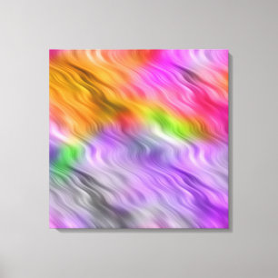 Paarse Orchid Wavy Texture Canvas Afdruk