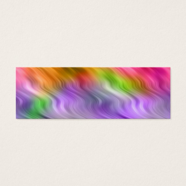 Paarse Orchid Wavy Texture Mini Visitekaartjes (Voorkant)