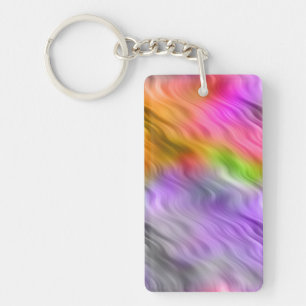 Paarse Orchid Wavy Texture Sleutelhanger