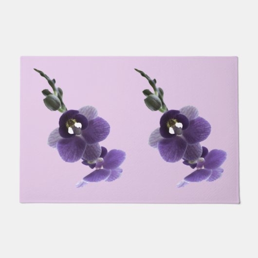 Paarse orchidebloem, deurmat (Voorkant)