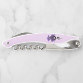 Paarse orchidebloem, kurkentrekker (Achterkant)