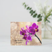 Paarse Orchidee Ansichtkaart Briefkaart (Staand voorkant)
