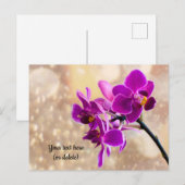 Paarse Orchidee Ansichtkaart Briefkaart (Voorkant / Achterkant)
