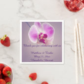 Paarse Orchidee Bloempapier Trouwservetten Servetten (Insitu)