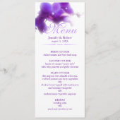 Paarse orchidee bruiloft menu (Voorkant)