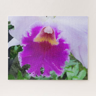 paarse orchidee close-up legpuzzel