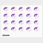 Paarse Orchidee Dank Je Sticker (Vel)