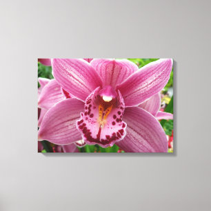 Paarse Orchidee Elegant Floral Canvas Afdruk