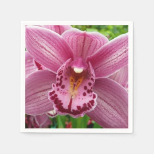 Paarse Orchidee Elegant Floral Servet