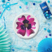 Paarse orchidee exotische bloemklep zomertuin brui papieren bordje (Feest)