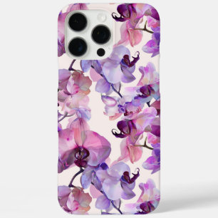 Paarse Orchidee Flower Waterverf iPhone 16 Pro Max Hoesje