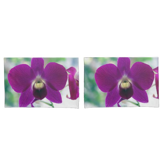 Paarse Orchidee Kussensloop (Voorkant-Set)