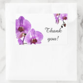 Paarse orchidee phalaenopsis dank u rechthoekige sticker (Tas)