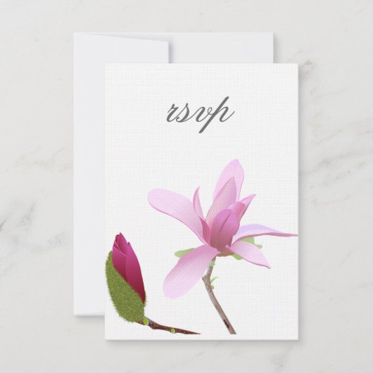 Paarse Orchidee RSVP Uitnodiging (Voorkant)
