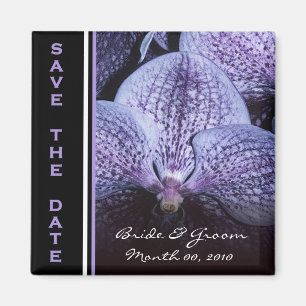 Paarse Orchidee Save the Date Magnets Magneet