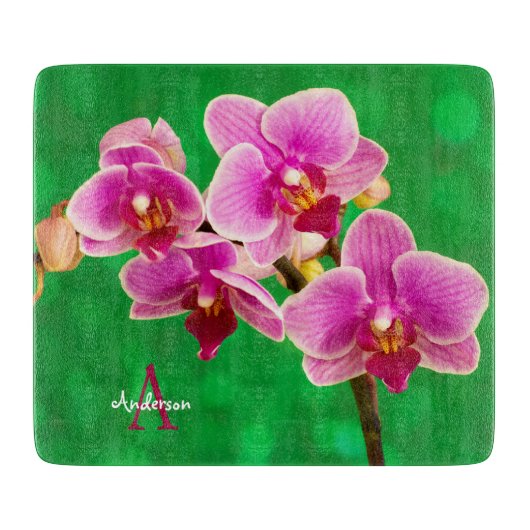 Paarse Orchidee  Snijplank (Voorkant)