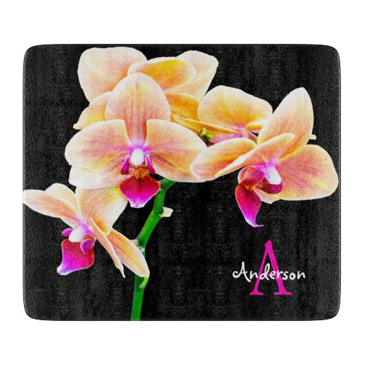 Paarse Orchidee Snijplank (Voorkant)