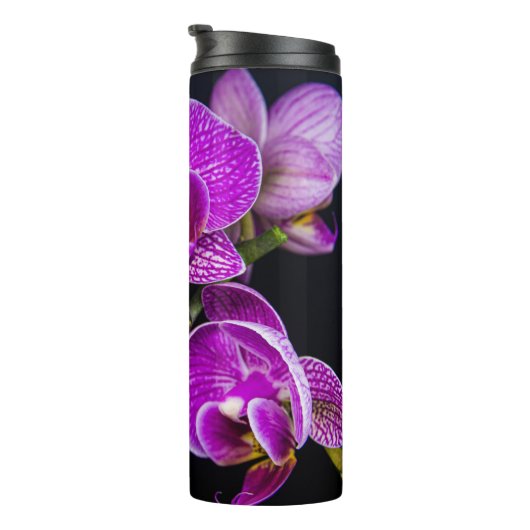 Paarse orchidee thermosbeker (Geroteerd rechts)