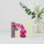 Paarse orchidee visitekaartje (Staand voorkant)