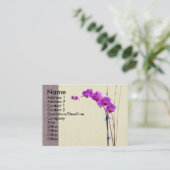 Paarse orchidee visitekaartje (Staand voorkant)