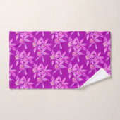 Paarse orchidee waterverf bruiloft bad handdoek (Handdoek)