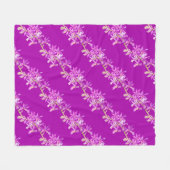 Paarse orchidee waterverf bruiloft fleece deken (Voorkant (Horizontaal))