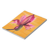 Paarse orchidee waterverf oranje pop notitieblok (Gedraaid)