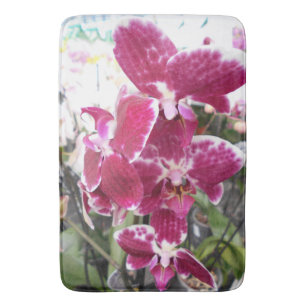 Paarse orchideeën badmat