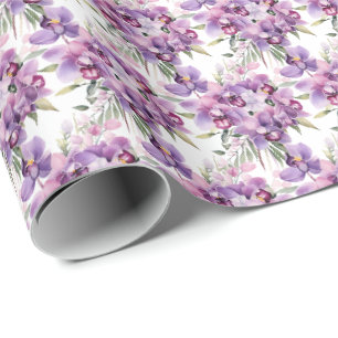 Paarse Orchideeën Cadeaupapier